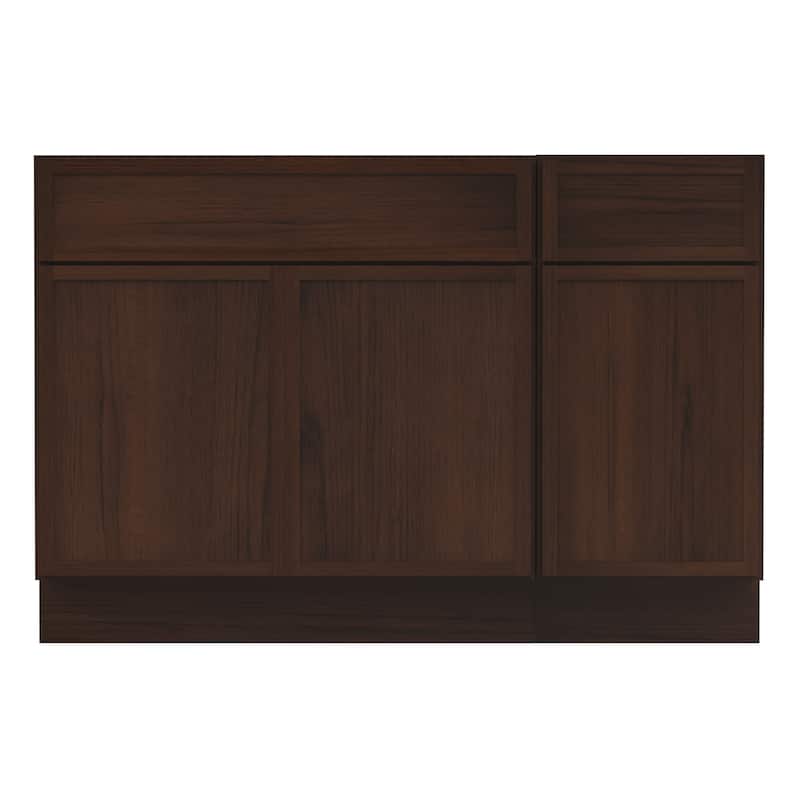 Vanity Art 51" Birch Freestanding Bathroom Vanity Cabinet without Top
