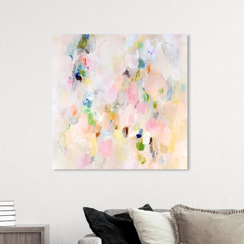 Wynwood Studio Canvas Abstract Garden of Hope I Pink and Light Pink Modern & Contemporary Wall Art Canvas Print - 40 x 40