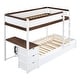 preview thumbnail 6 of 47, Twin-Over-Twin Bunk Bed with Twin size Trundle, Storage and Desk,Multifunctional Bunk Bed With Storage