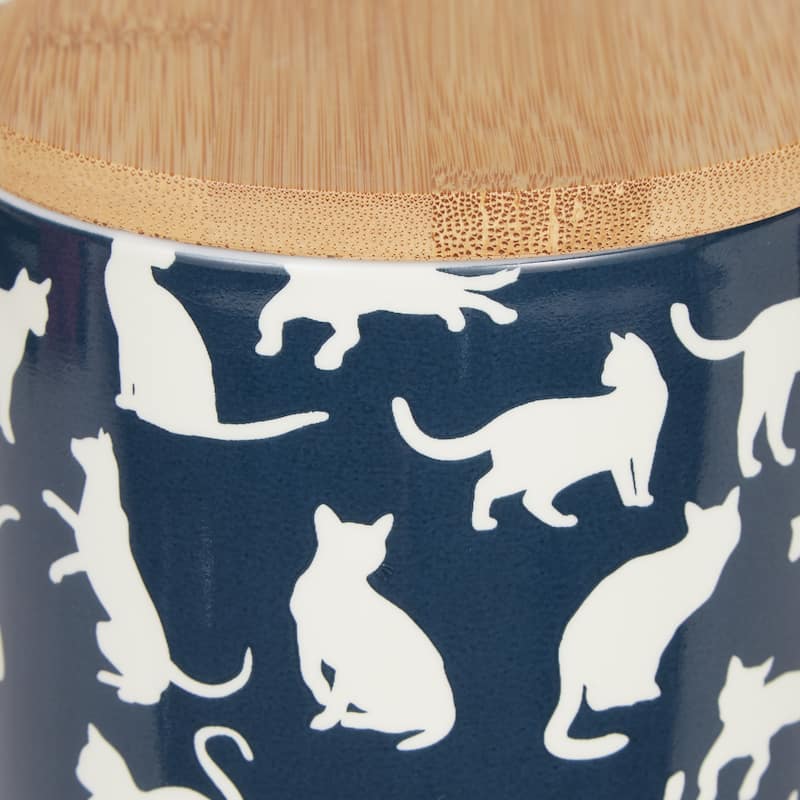 Bone Dry Cats Meow Ceramic Treat Canister