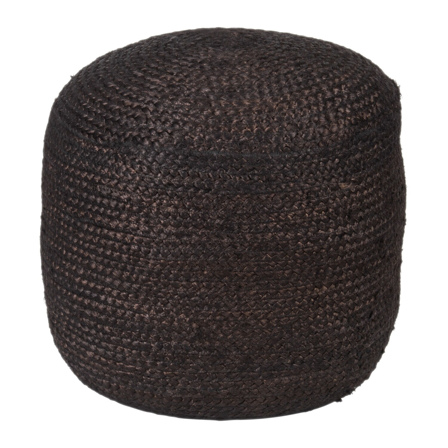 Black Polyester Square Accent 18 in.H Ottoman