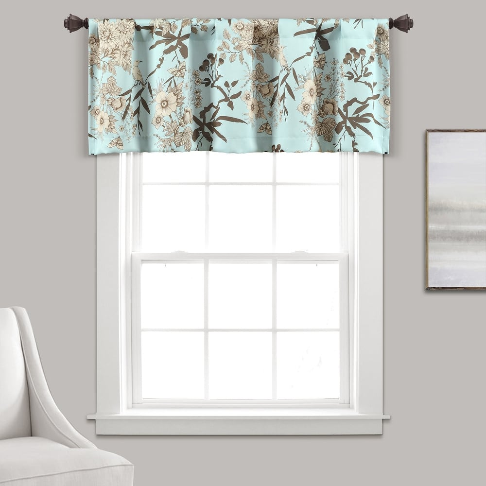 Lush Decor Botanical Garden Light Filtering Window Curtain Valance - 18" x 52"