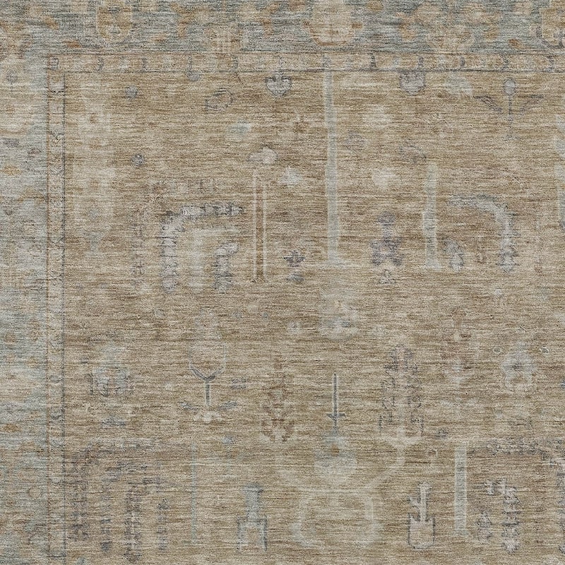 HomeRoots Oriental Traditional Rectangle Outdoor Rug