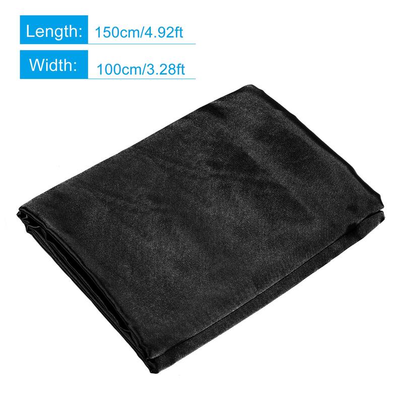 Fabric Backdrop, Seamless Cloth Photo Background for Studio - Black - 4.9x3.3ft