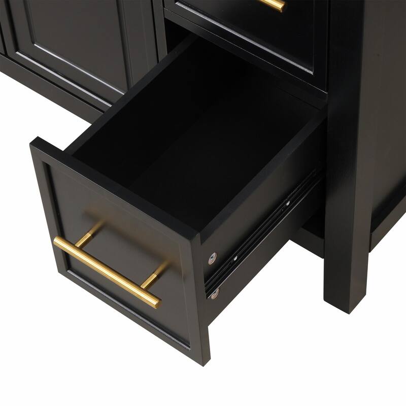 36" Bathroom Vanity with Sink Top, Cabinet with Two Doors and Three Drawers