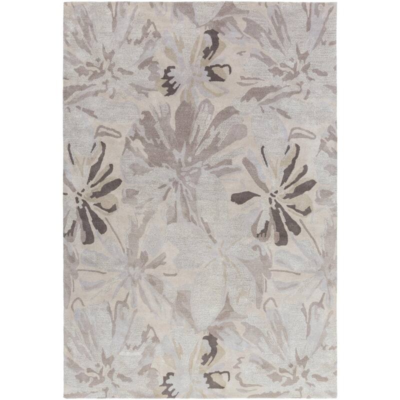 Livabliss Athena Country Floral & Botanical Area Rug - Light Gray/Brown - 8' x 11'