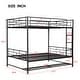 preview thumbnail 6 of 22, Full Over Full Metal Bunk Bed with Shelf & Guardrails - Sleek and Functional