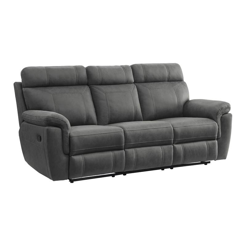 Metz Double Reclining Sofa - Grey