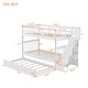 preview thumbnail 22 of 25, Twin Over Twin Bunk Bed with Trundle, Detachable Wood Triple Bedframe