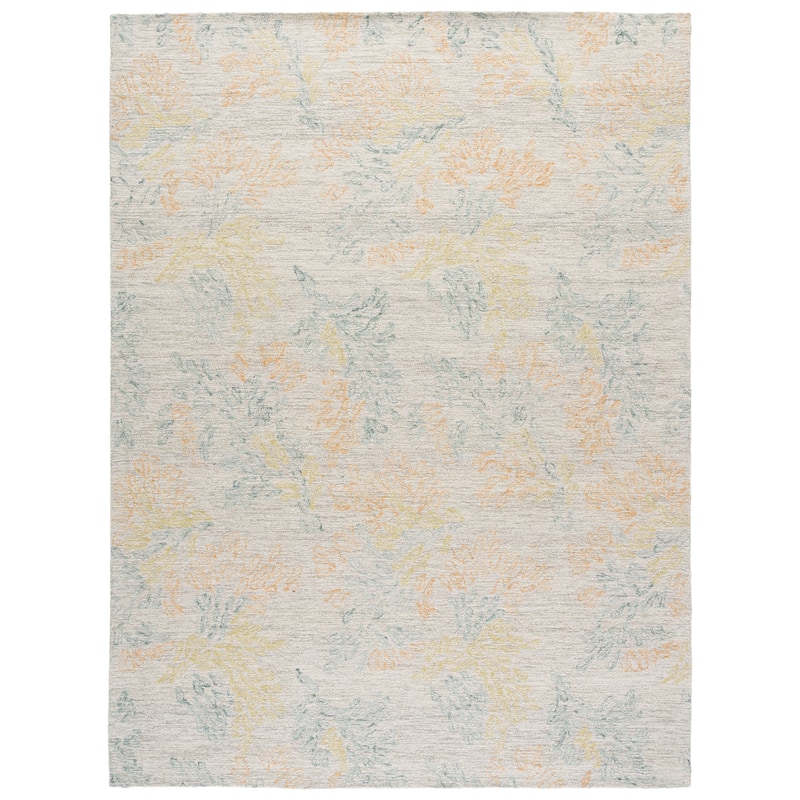 SAFAVIEH Handmade Jardin Venere Wool Rug - 9' x 12' - Grey/Rust