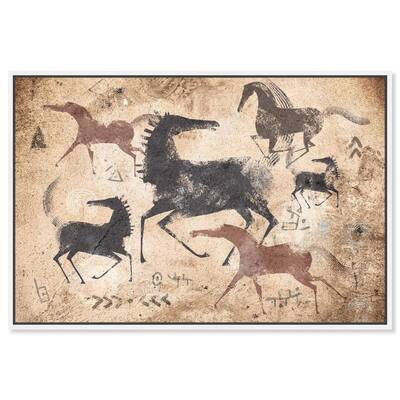 Cave Drawing Horses Canvas by Art Remedy