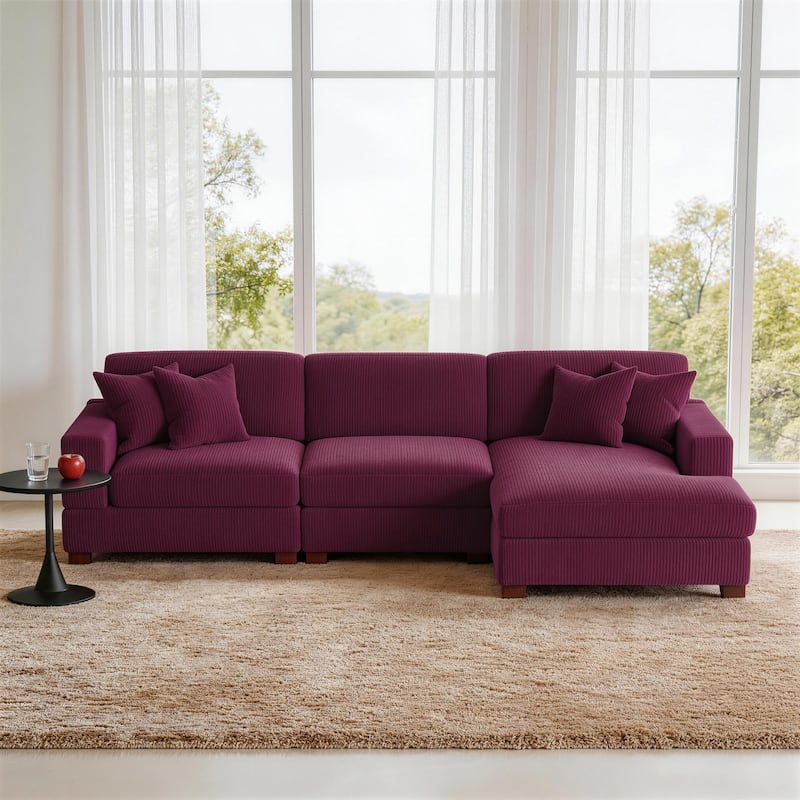Oversized Modular Sectional Sofa Set with Pillows for Living Room