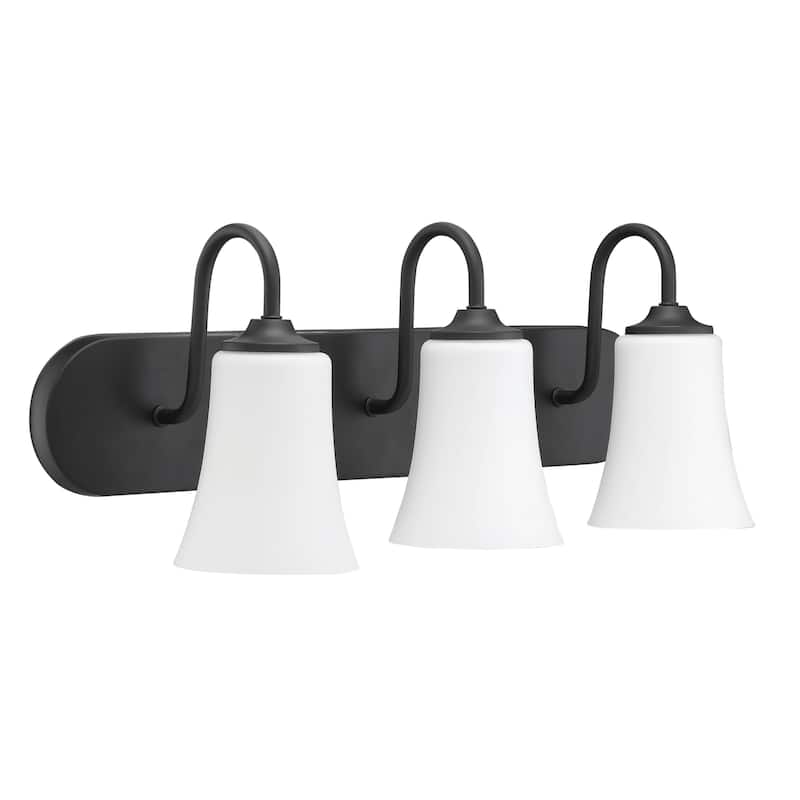 Craftmade Gwyneth 3 Light 24" Wide Bathroom Vanity Light with Frosted - Flat Black