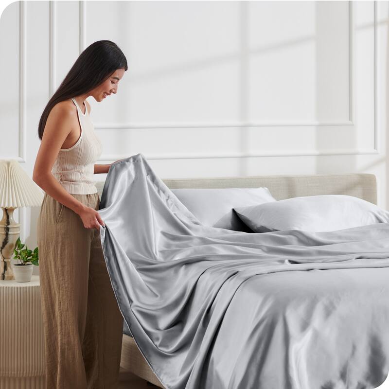 Bare Home Poly Satin Sheet Set