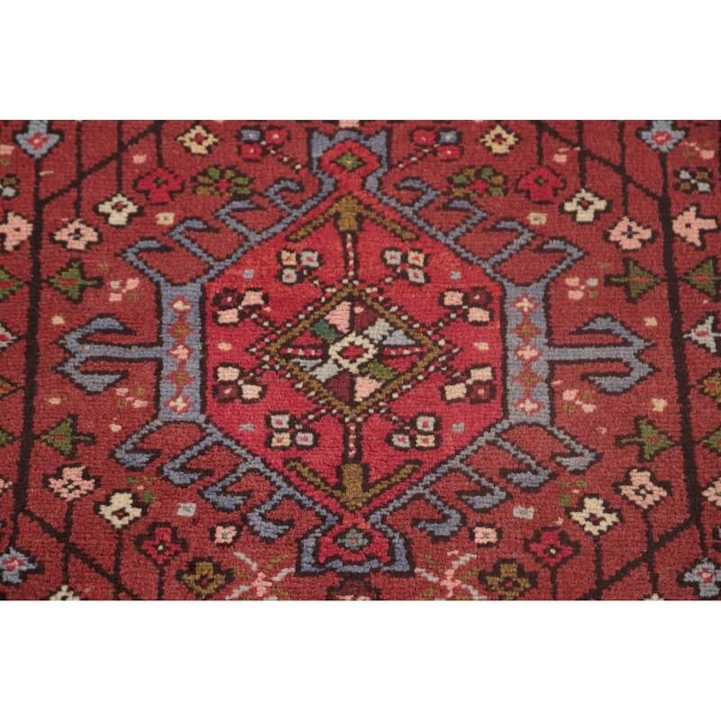Tribal Geometric Gharajeh Persian Runner Rug Handmade Wool Carpet - 2'4"x 9'7"