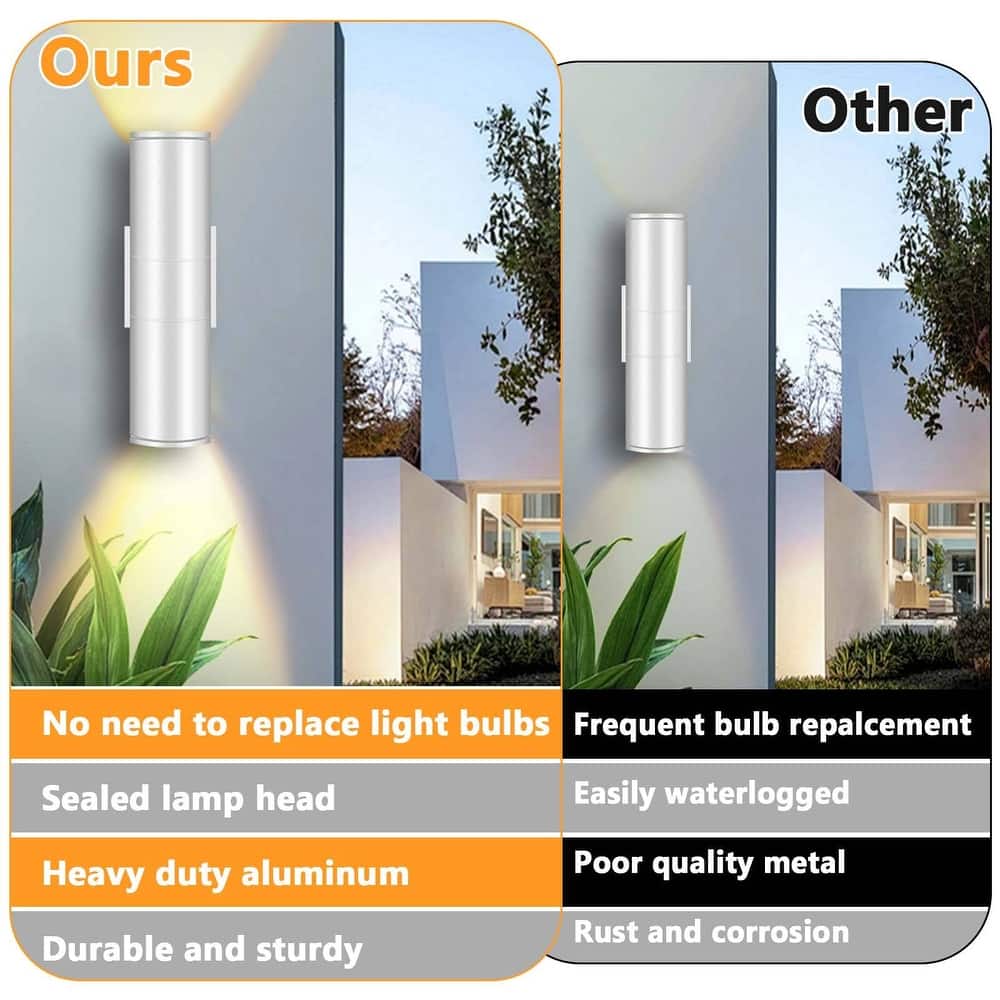 IP65 Integrated LED Cylinder Up Down Wall Light Outdoor