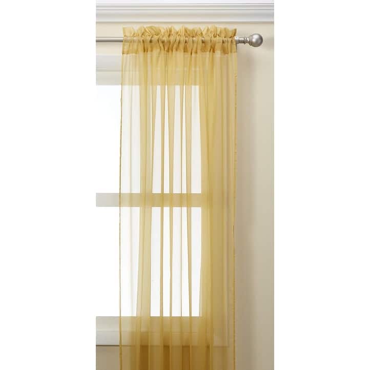 Leah Solid Sheer Curtain Single Panel, Grommet Top, Light Filtering 55"x84" - 55x84