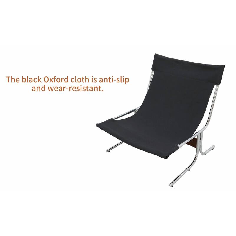 Modern Leather Accent Chair - High Back, Metal Legs