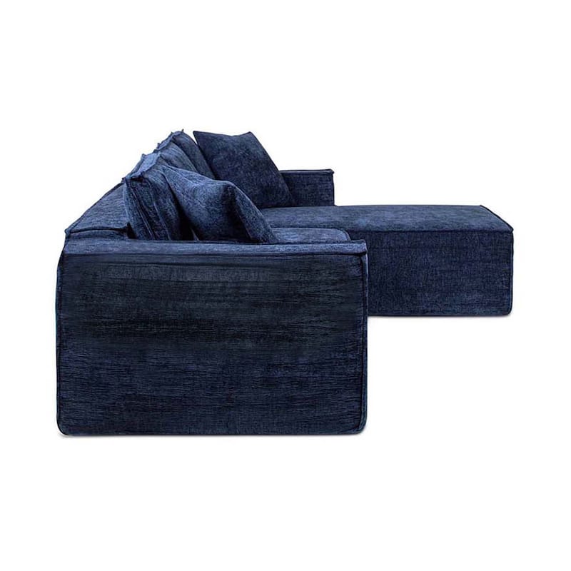 Brenley 110.5" Sofa-in-a-Box Chenille Upholstered Frameless 2-Piece Sectional Sofa