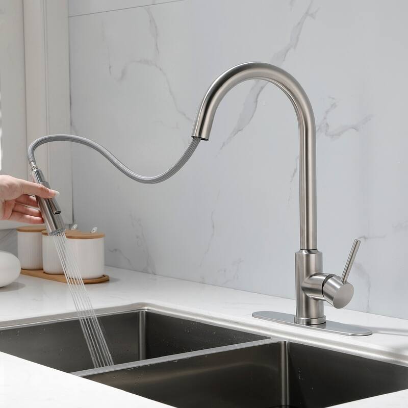 2-Function 1-Handle Pulldown Kitchen Faucet