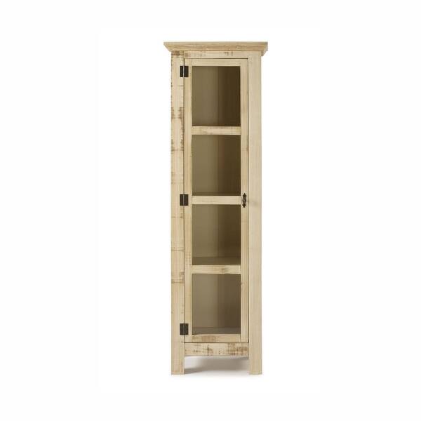 The Beach House Design Narrow Cabinet Glass Door Overstock 27644589