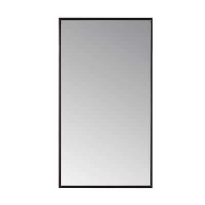 Viella 18" Bathroom Vanity Aluminum Framed Wall Mirror in Black