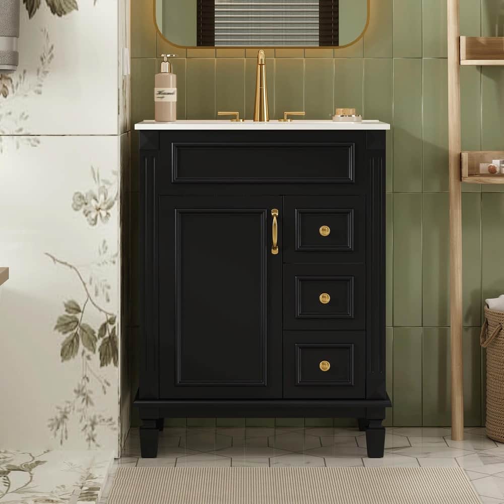 24" Bathroom Vanity with Ceramic Sink