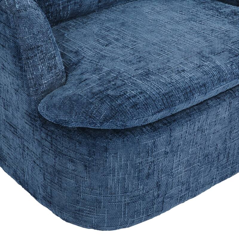 360° Modern Swivel Accent Chair, Chenille Armchair Comfy Round Sofa Chair, Swivel Barrel Chair For Living Room