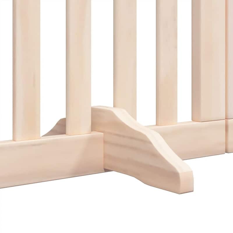 vidaXL Dog Gate Poplar wood Foldable Dog Gate Rectangular