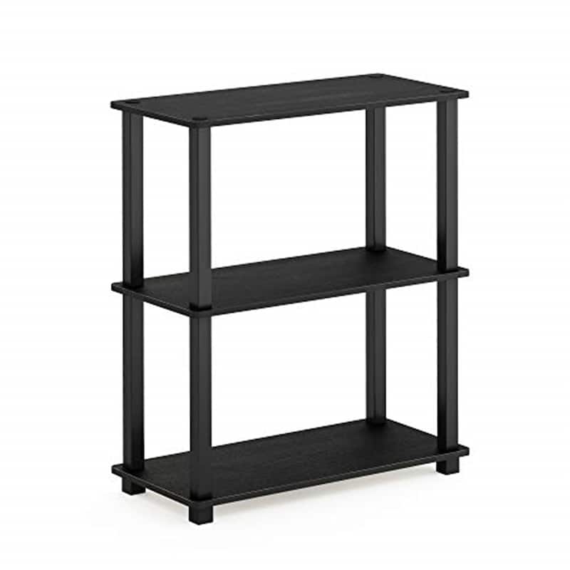 3 Tiers Wood Household Shelving Unit in Americano/Black (23.6 in. W x 29.5 in. H x 11.4 in. D) - 23. 6