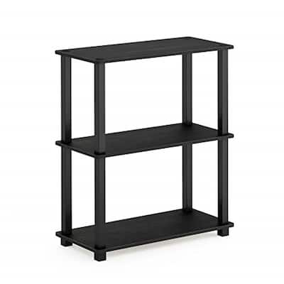 3 Tiers Wood Household Shelving Unit in Americano/Black (23.6 in. W x 29.5 in. H x 11.4 in. D) - 23. 6