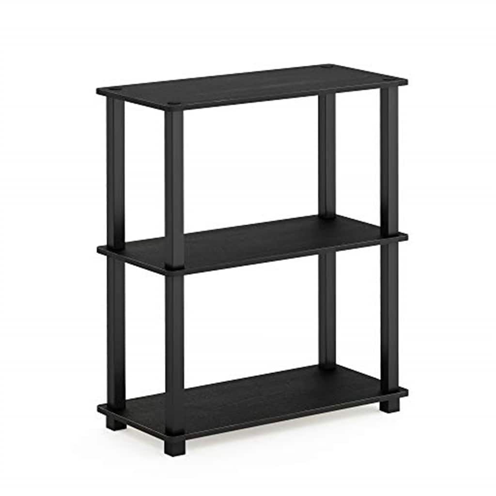 3 Tiers Wood Household Shelving Unit in Americano/Black (23.6 in. W x 29.5 in. H x 11.4 in. D) - 23. 6