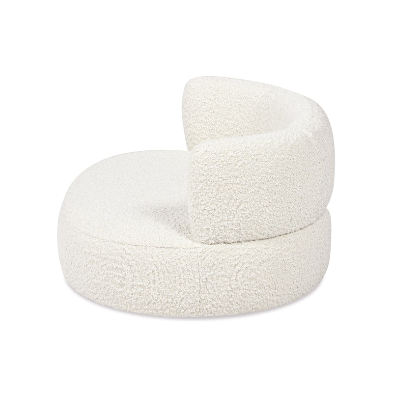 Shep 36" Curved Boucle Upholstered Dog Sofa Bed