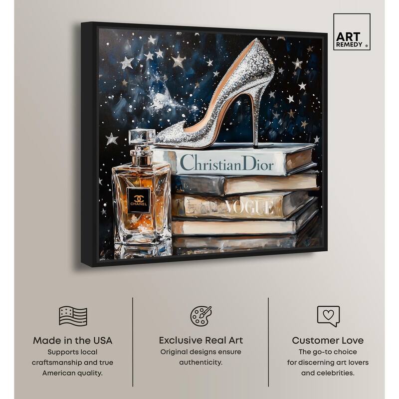 Sparkling Stars Heel Canvas by Art Remedy