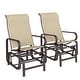 preview thumbnail 27 of 32, Outsunny Outdoor Glider Chair Set of 2, Gliders for Outside Patio with Smooth Rocking Mechanism