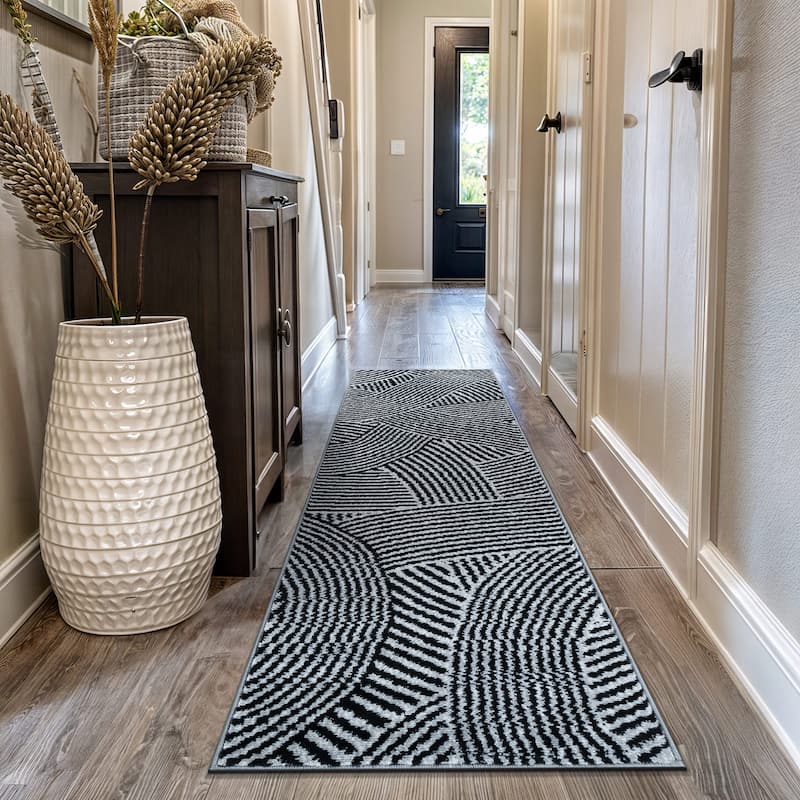 World Rug Gallery Bohemian Stripe Waves Area Rug