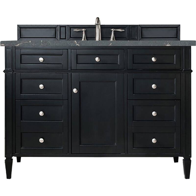 James Martin Vanities 650-V48-FPBL Brittany 48" Free Standing Single - Black Onyx