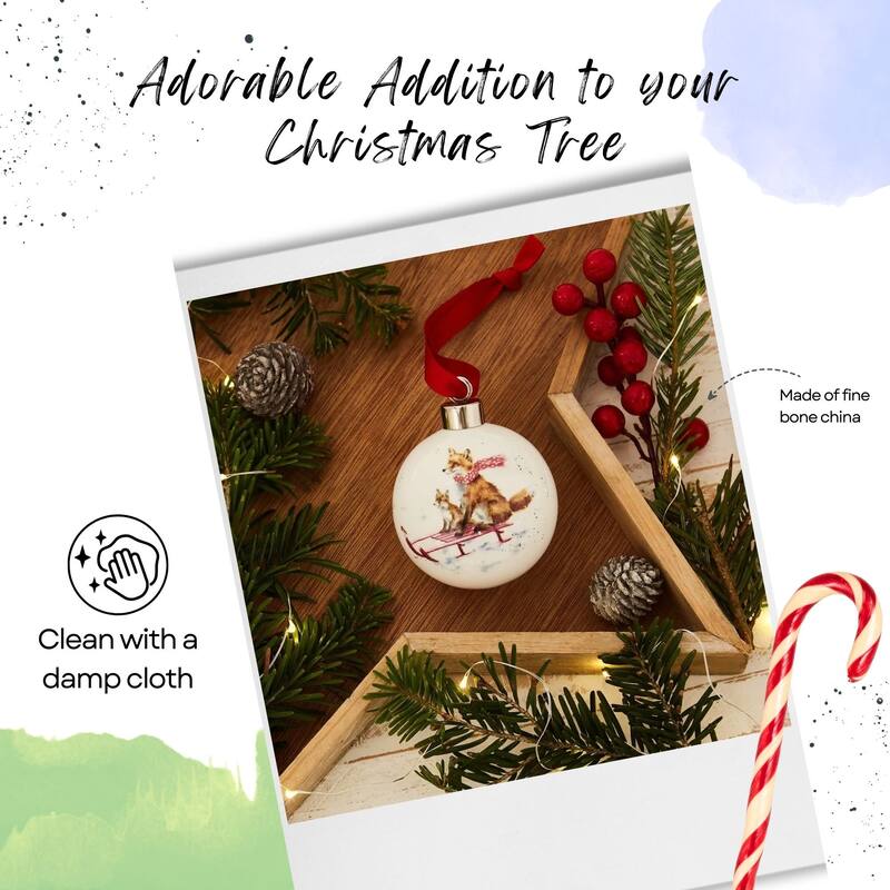 Royal Worcester Wrendale Designs Christmas Bauble