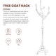 preview thumbnail 19 of 63, Tree-branch Rubberwood Freestanding Coat Rack with 8 Hooks - 24.5"W x 70.87"H