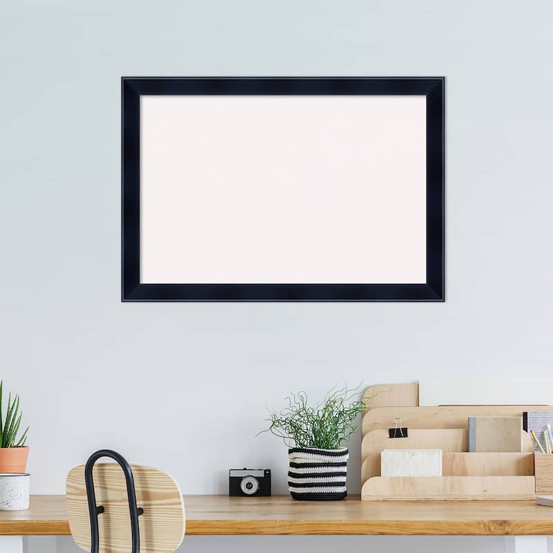 Madison Black Wood Framed White Corkboard Bulletin Board