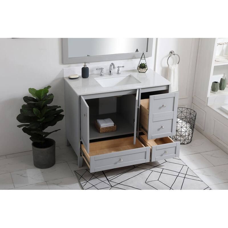 Elegant Lighting VF18042-BS Sommerville 42" Free Standing Single Basin