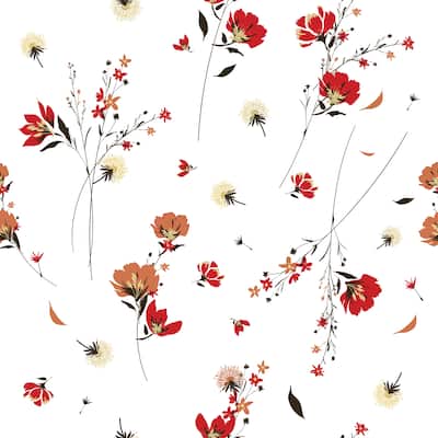 Imperial Floral Removable Wallpaper - 10'ft H x 24''inch W
