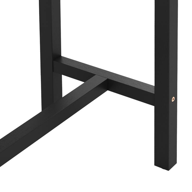 Casual 38 in. Outdoor & Indoor Rectangular Patio Bar Table Wood Dining Table