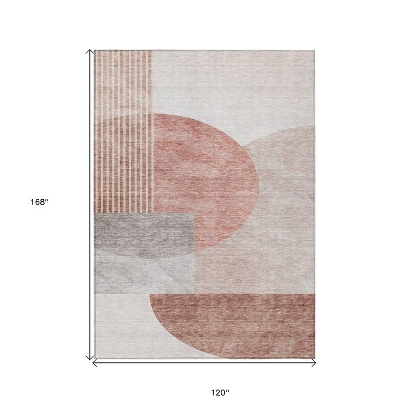 HomeRoots Geometric Transitional Rectangle Outdoor Rug
