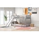 preview thumbnail 8 of 51, Floor Bunk Bed with Convertible Slide and Ladder, Wood Bunk Bedframe with Full-Length Guardrail Space-saving Low Bunk Bed