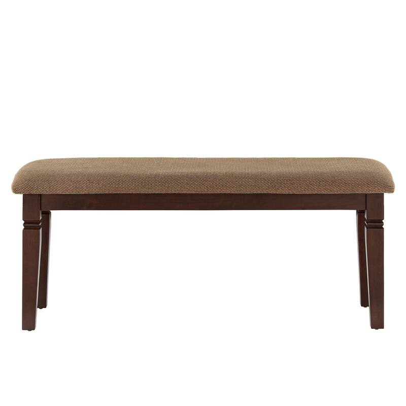 Lynn Espresso Finish Upholstered Dining Bench by iNSPIRE Q Classic