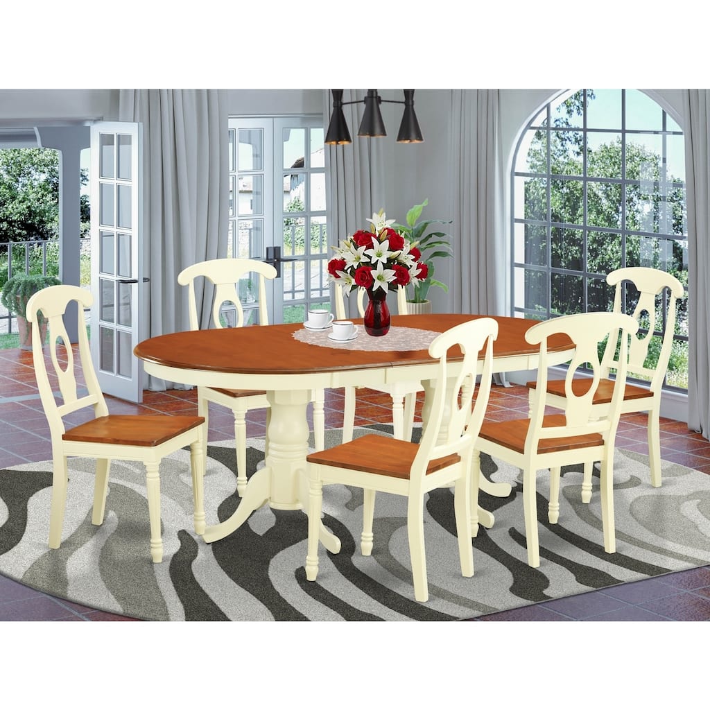 Rustic Dining Room Set - Ranch Style Table & Chairs for 8 - Kitchen Dinette Furniture