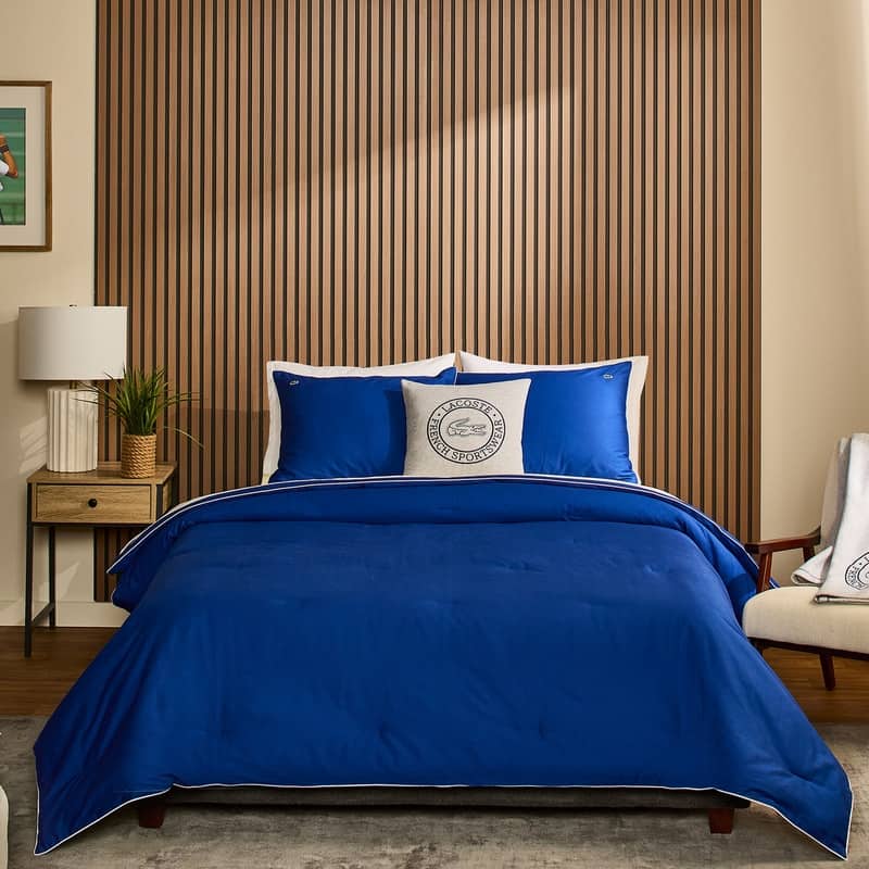 Lacoste Tiebreak 3-Piece Percale Cotton Comforter Set
