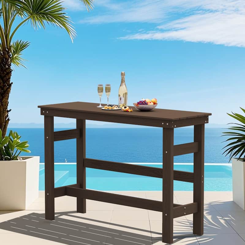 40-inch Outdoor Patio HDPE Pub Bar Table, Balcony Table