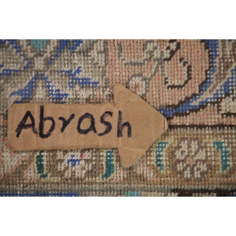 Pink Tabriz Persian Vintage Area Rug Hand-knotted Wool Carpet - 8'0" x 11'4"